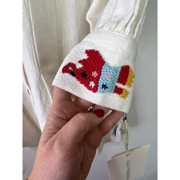 NWT Alix of Bohemia Quincy Sun Snow Mini Dress in Cream Snow Size: Large - Picture 7 of 9